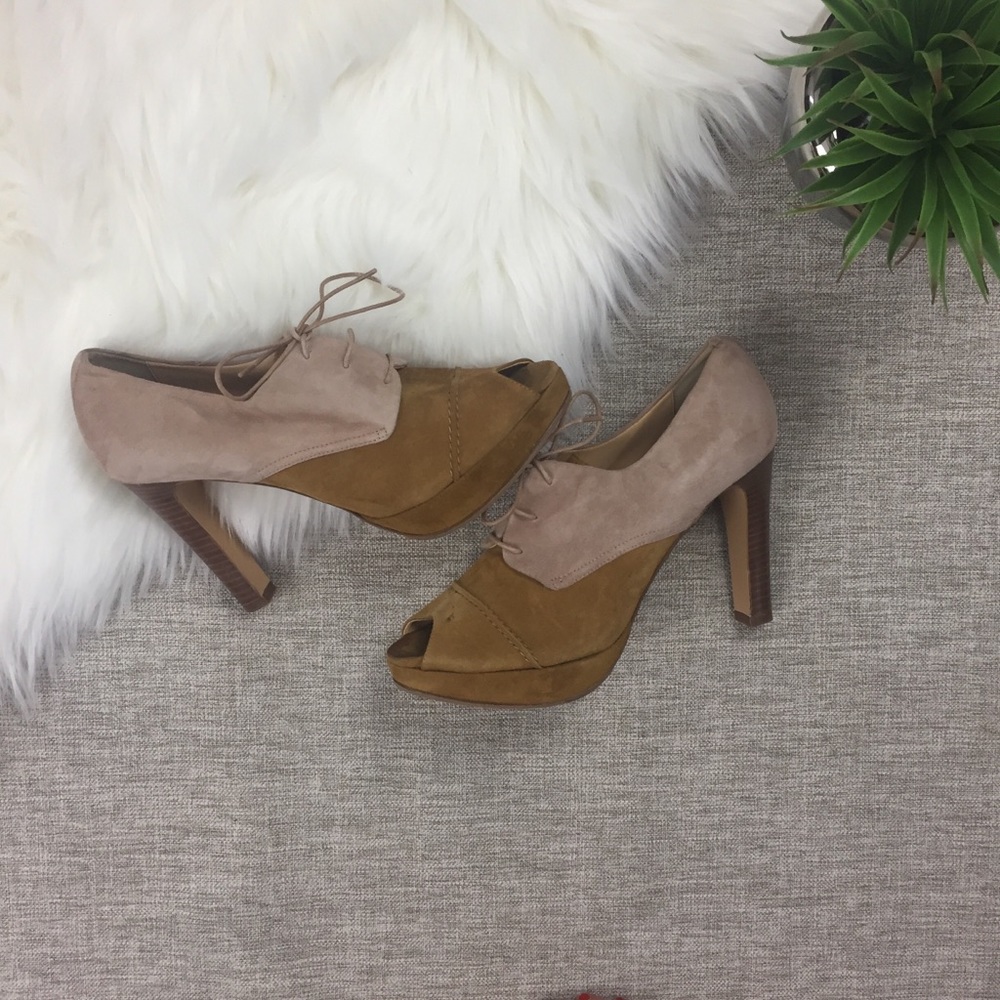 J. Crew Odeon Peep Toe Oxford Heels